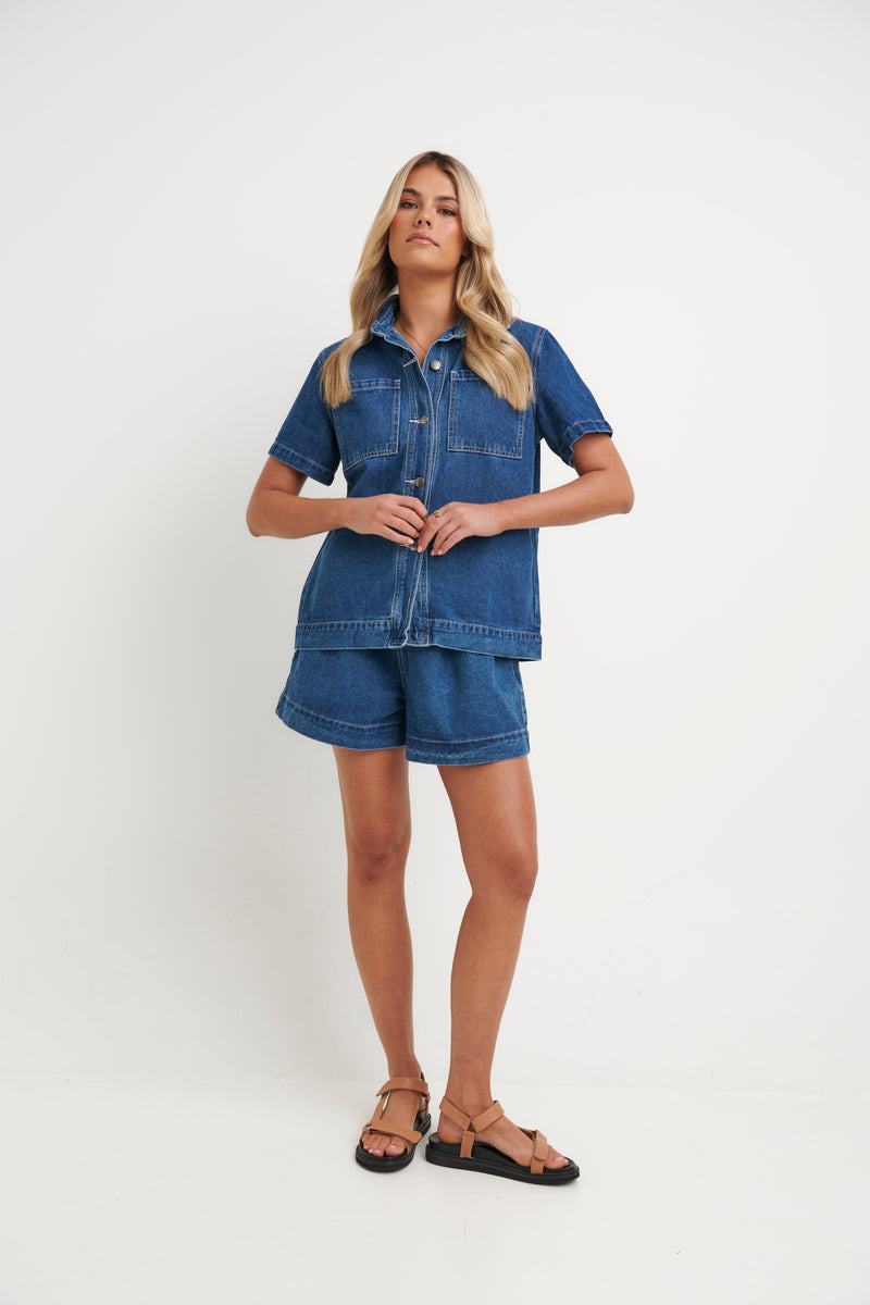 Sally Shirt Dark Blue