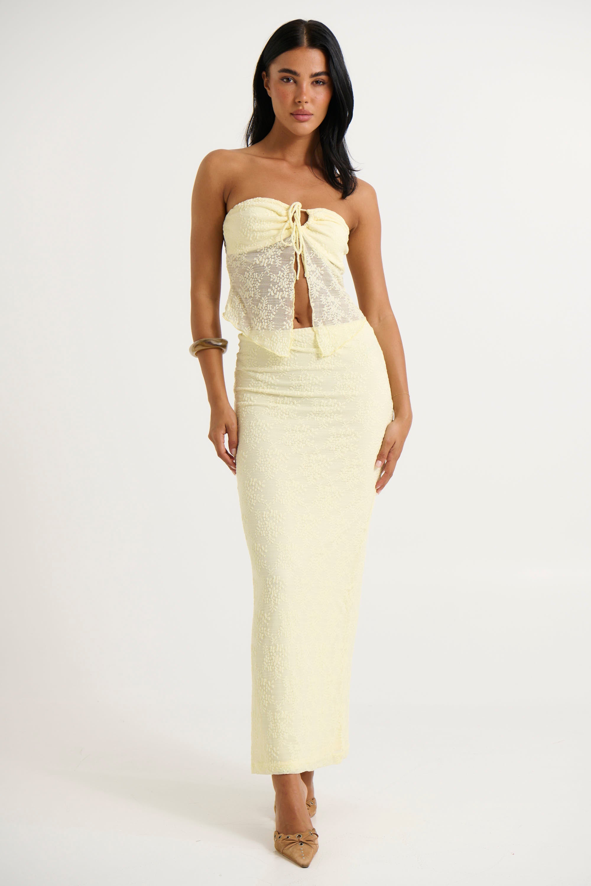 Summer Lace Skirt Lemon - FINAL SALE