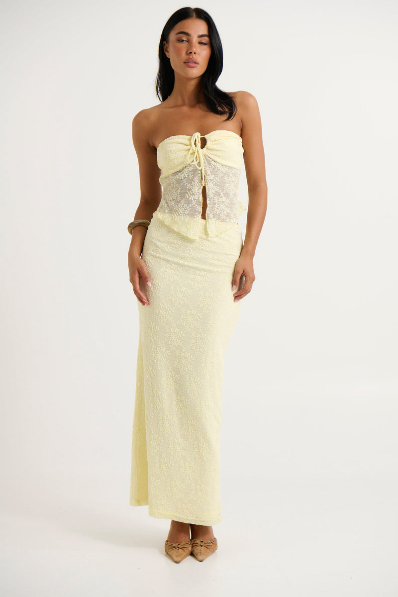 Summer Lace Top Lemon - FINAL SALE