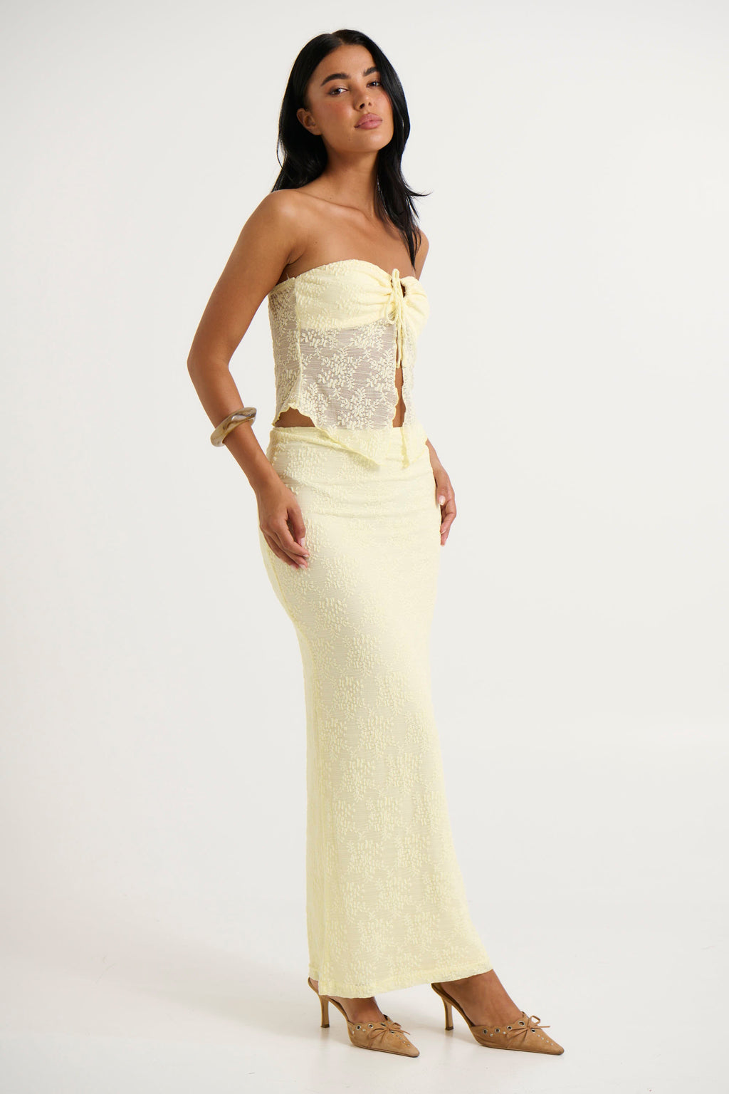 Summer Lace Skirt Lemon - FINAL SALE