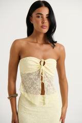 Summer Lace Top Lemon - FINAL SALE