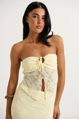 Summer Lace Top Lemon - FINAL SALE