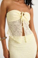 Summer Lace Top Lemon - FINAL SALE