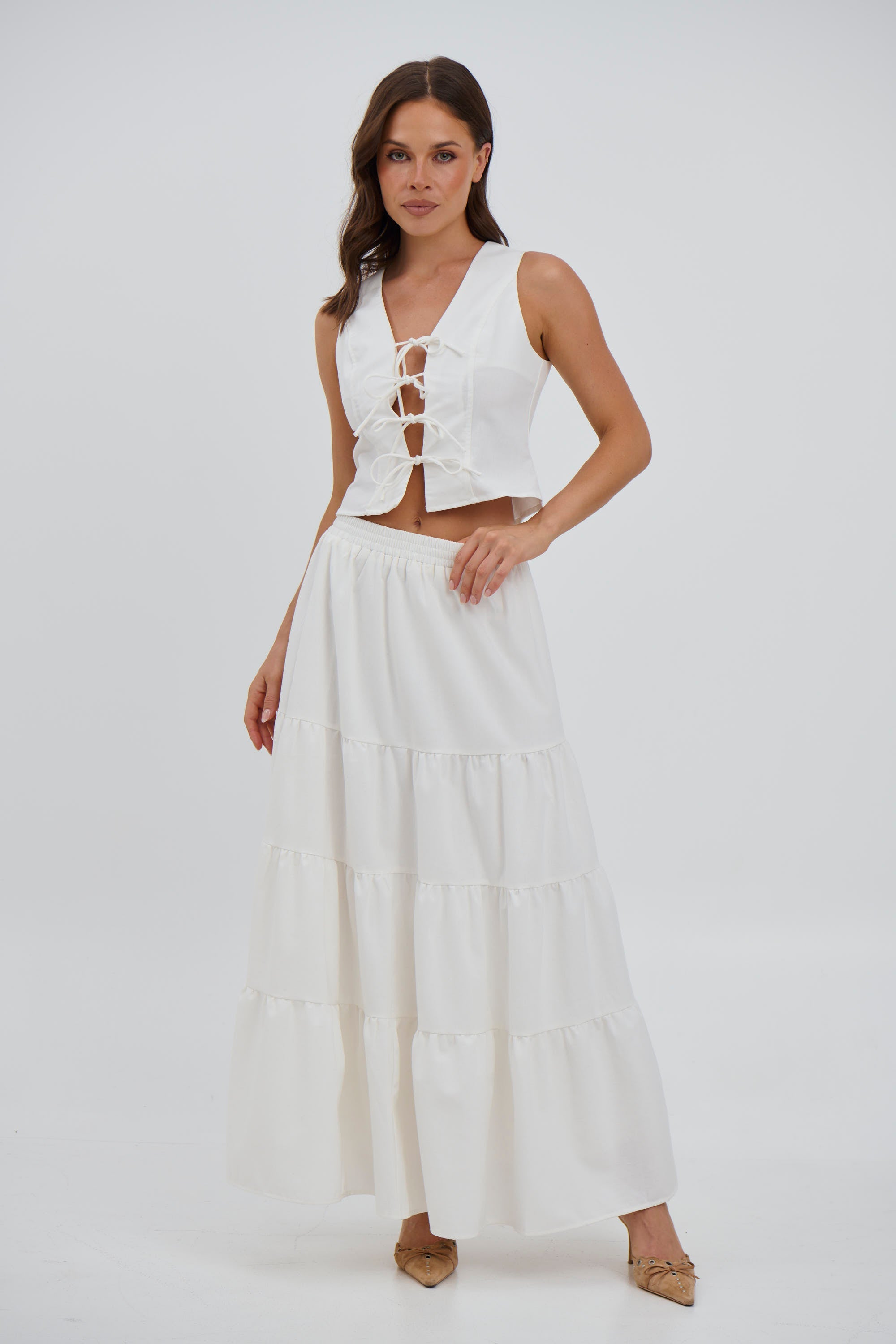 Matilda Tie Top White - FINAL SALE