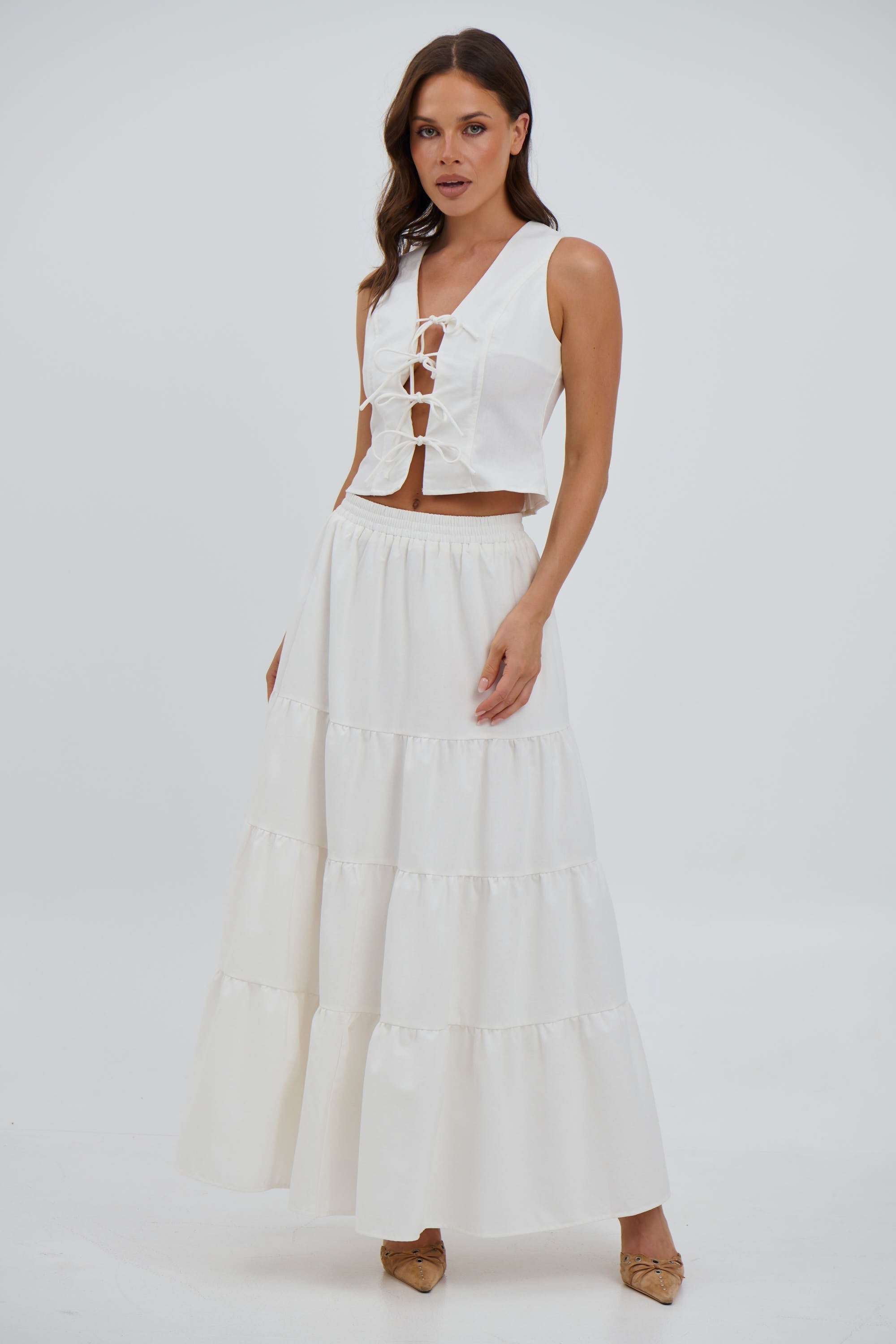 Matilda Tie Top White - FINAL SALE