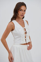 Matilda Tie Top White - FINAL SALE