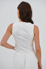 Matilda Tie Top White - FINAL SALE