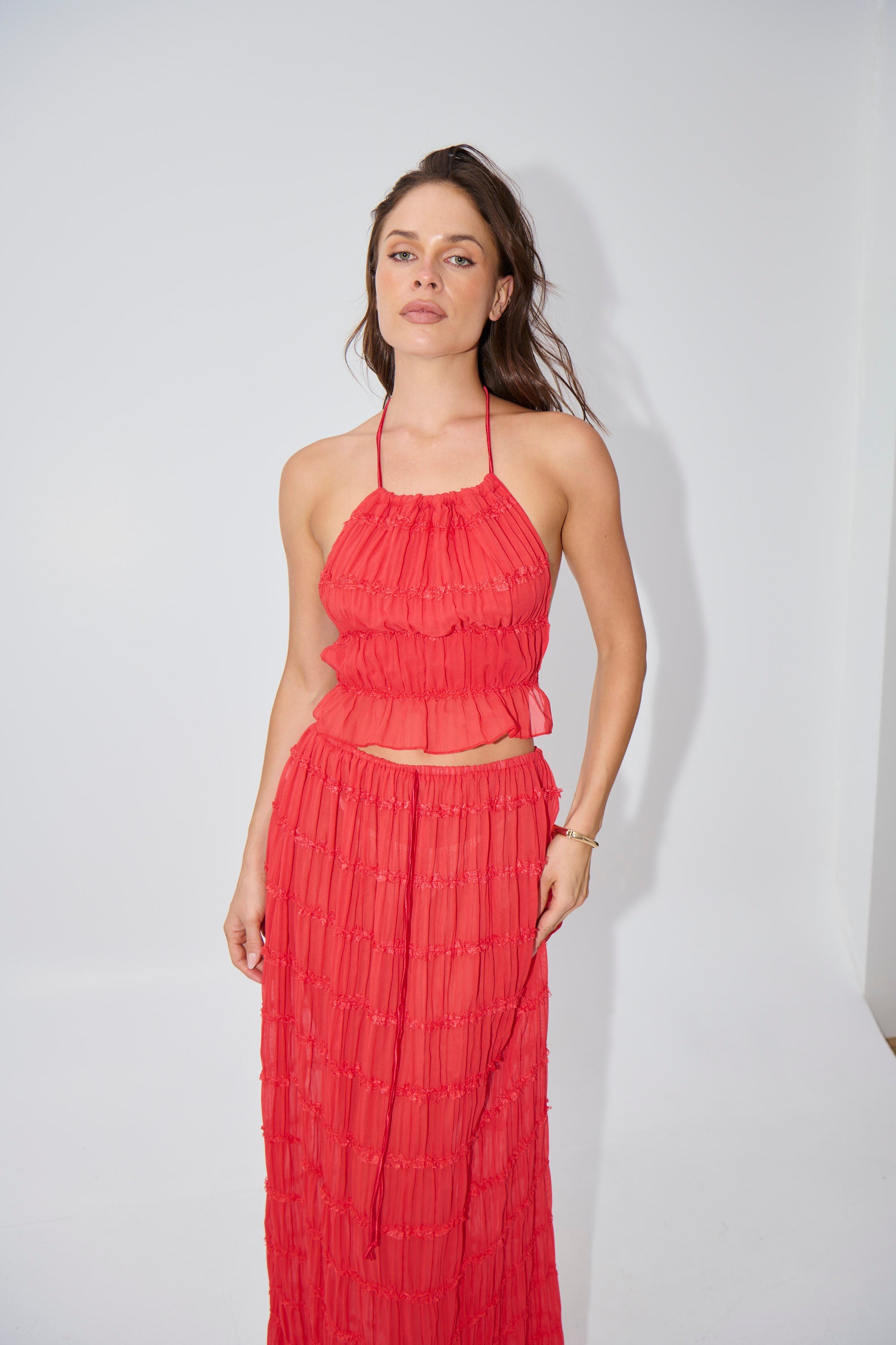 Elena Set Cherry - FINAL SALE