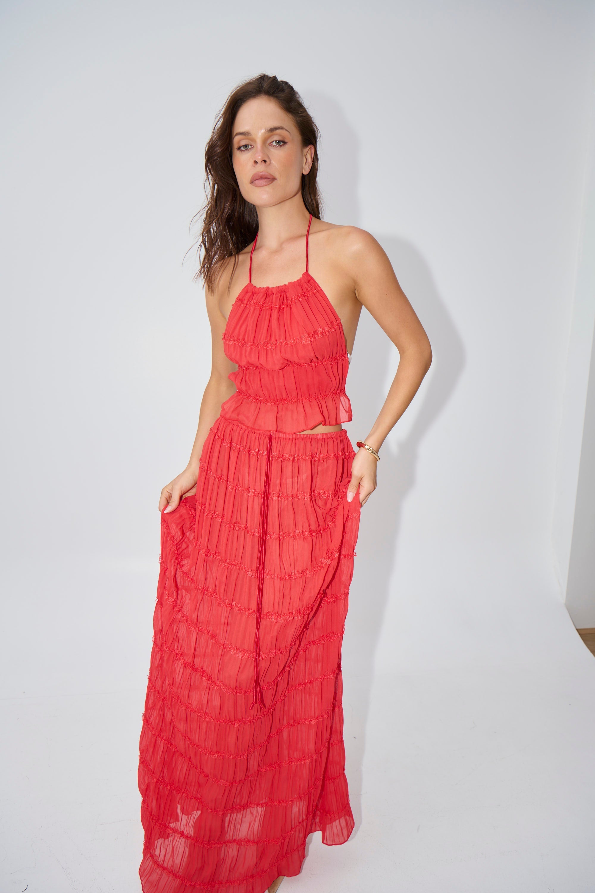 Elena Set Cherry - FINAL SALE