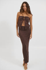 Summer Lace Skirt Chocolate - FINAL SALE