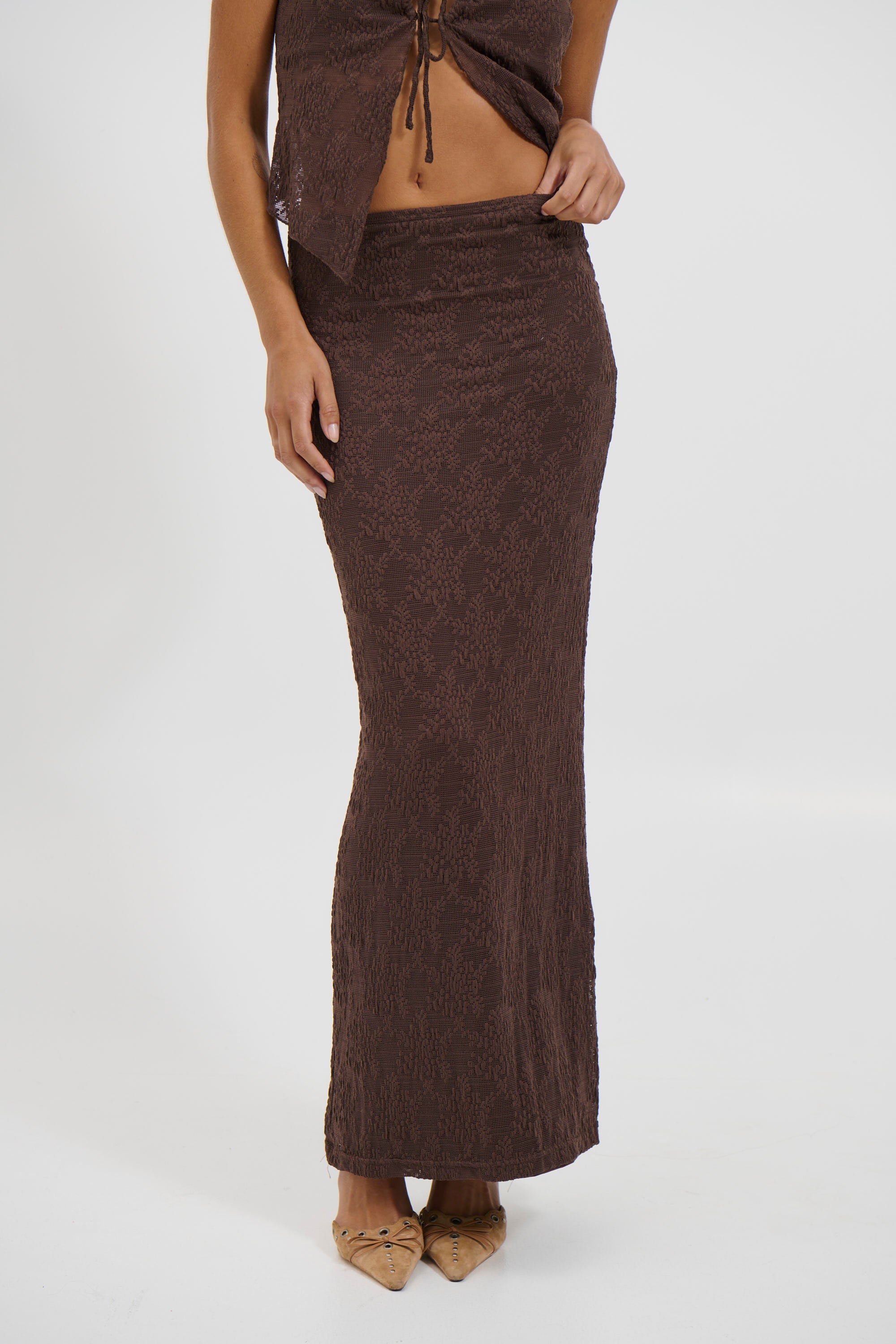 Summer Lace Skirt Chocolate - FINAL SALE