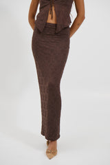Summer Lace Skirt Chocolate - FINAL SALE