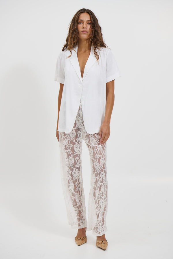Karla Short Sleeve Shirt White