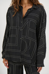 Tassie Long Sleeve Top Black