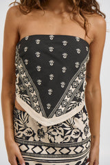 Miranto Scarf Top Milosa Black