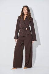 Sharna Pant Dark Brown