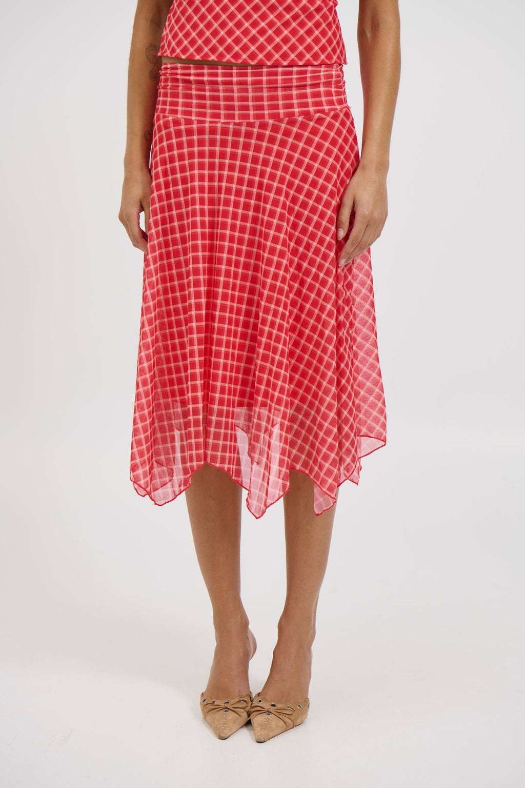 Adeline Midi Skirt Red