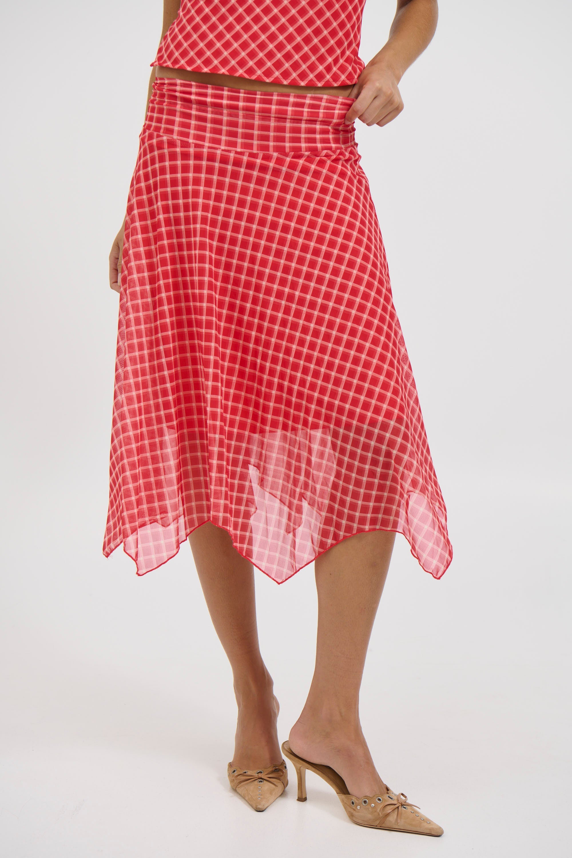 Adeline Midi Skirt Red