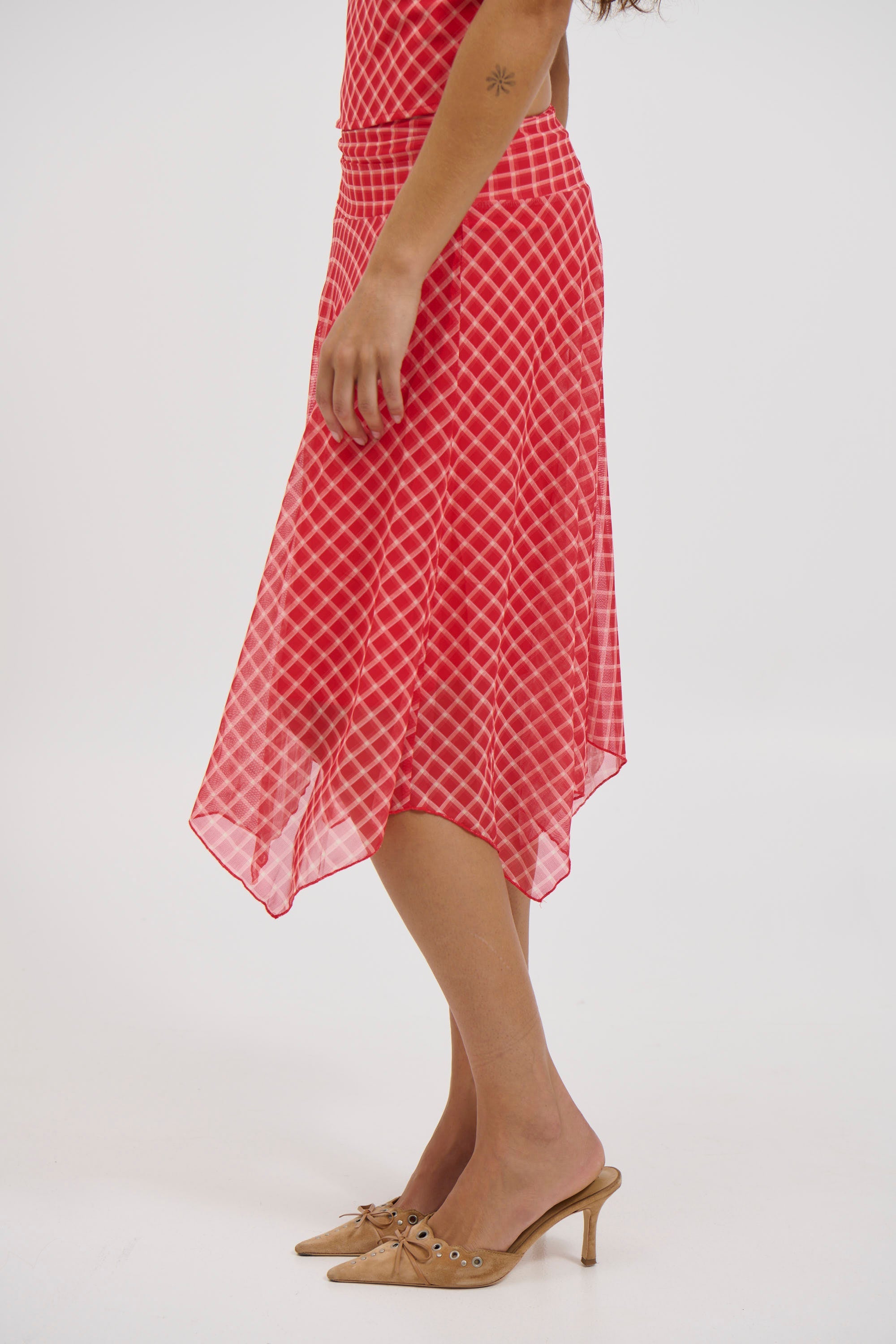 Adeline Midi Skirt Red