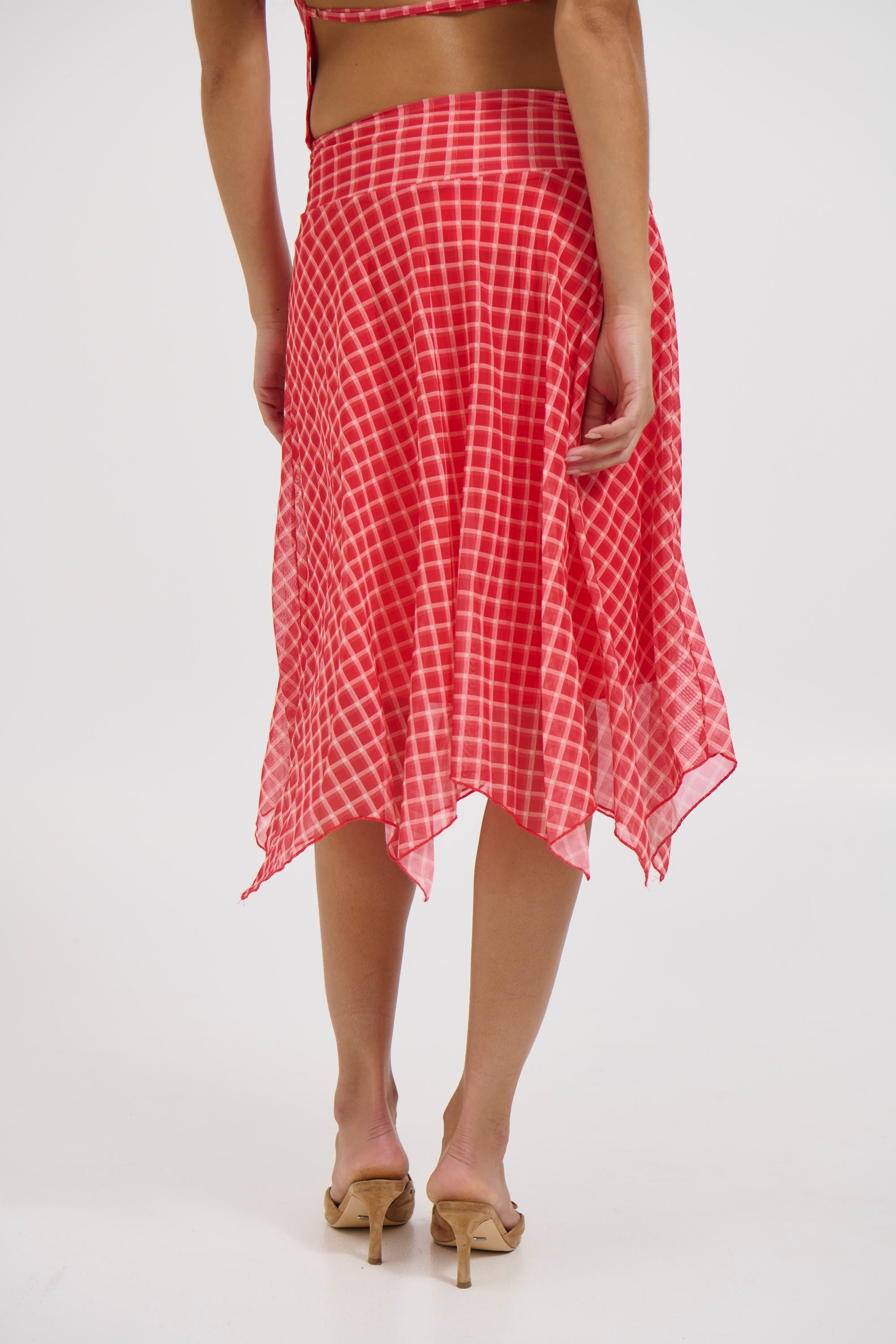 Adeline Midi Skirt Red