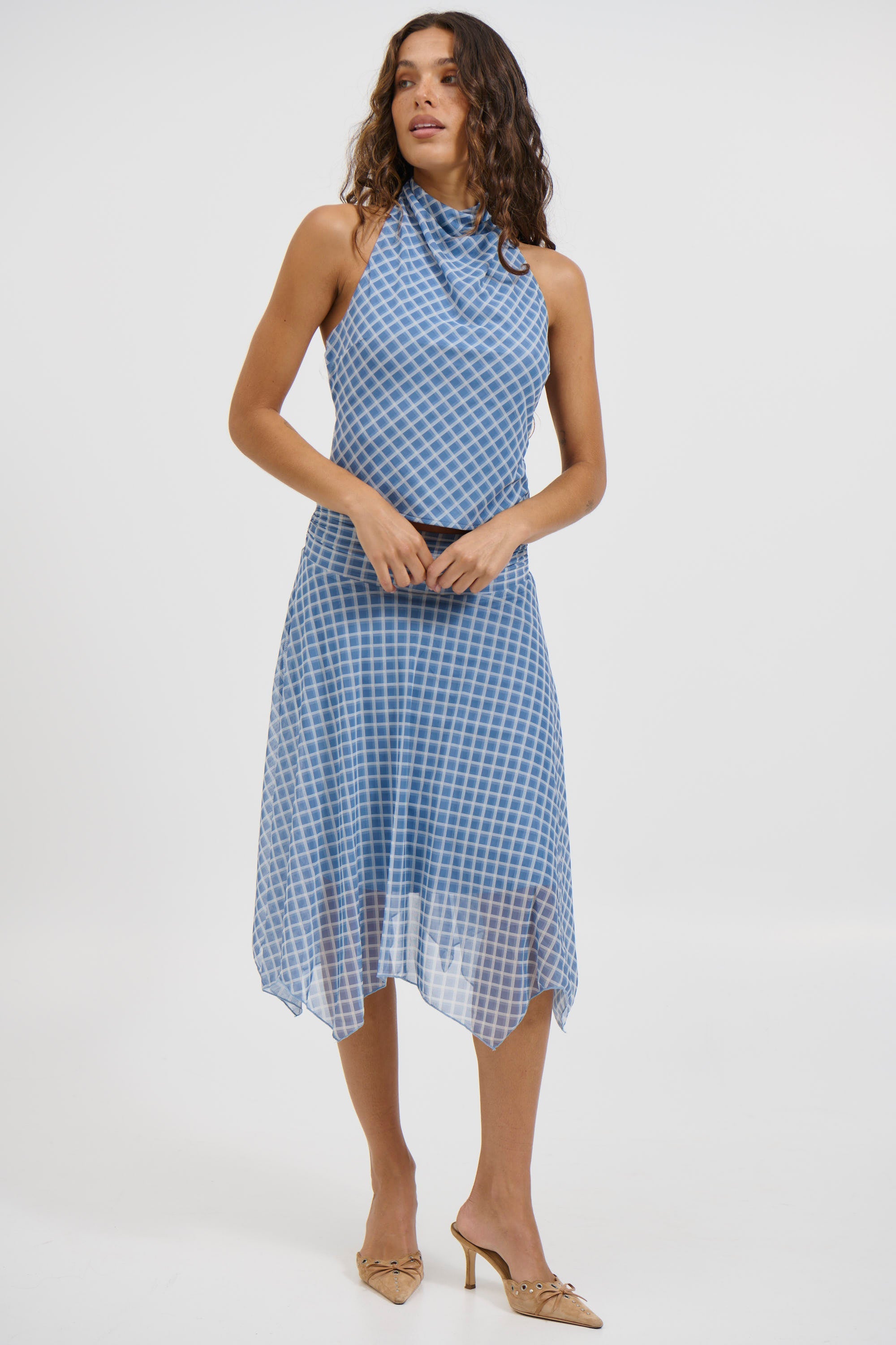 Adeline Midi Skirt Blue