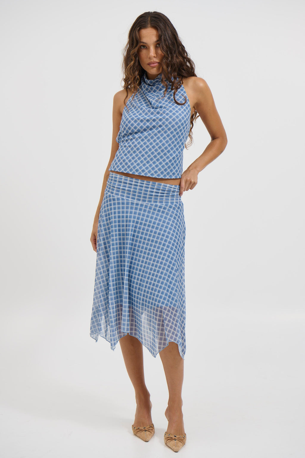 Adeline Midi Skirt Blue