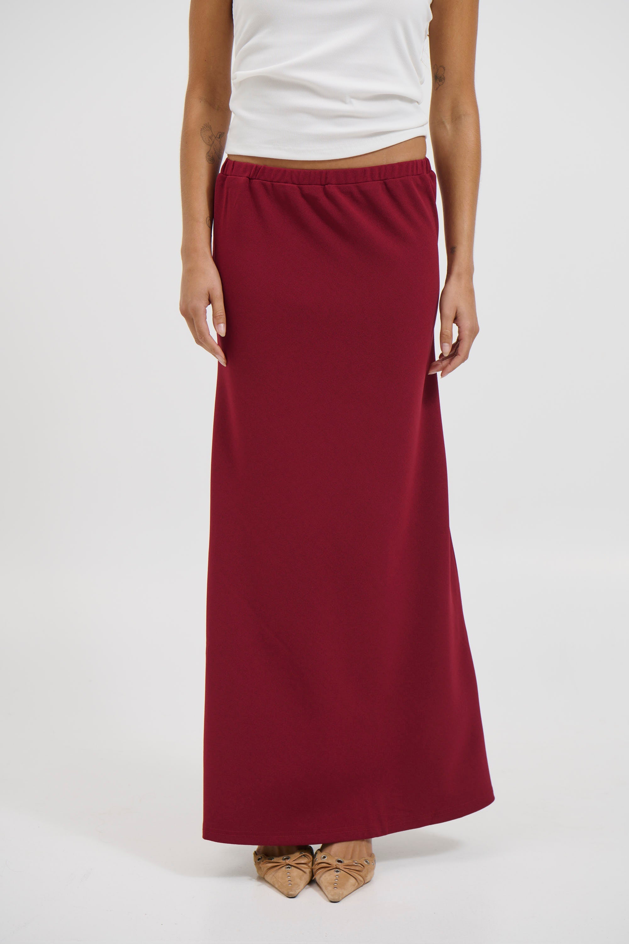 Bell Maxi Skirt Wine - FINAL SALE