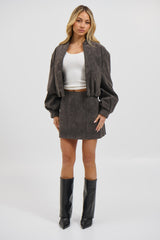 Clara Mini Skirt Grey