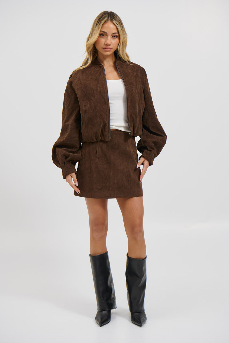 Clara Mini Skirt Chocolate