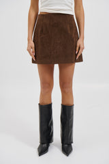 Clara Mini Skirt Chocolate