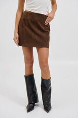 Clara Mini Skirt Chocolate