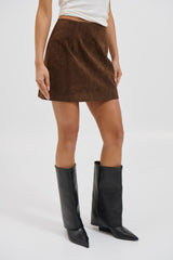 Clara Mini Skirt Chocolate
