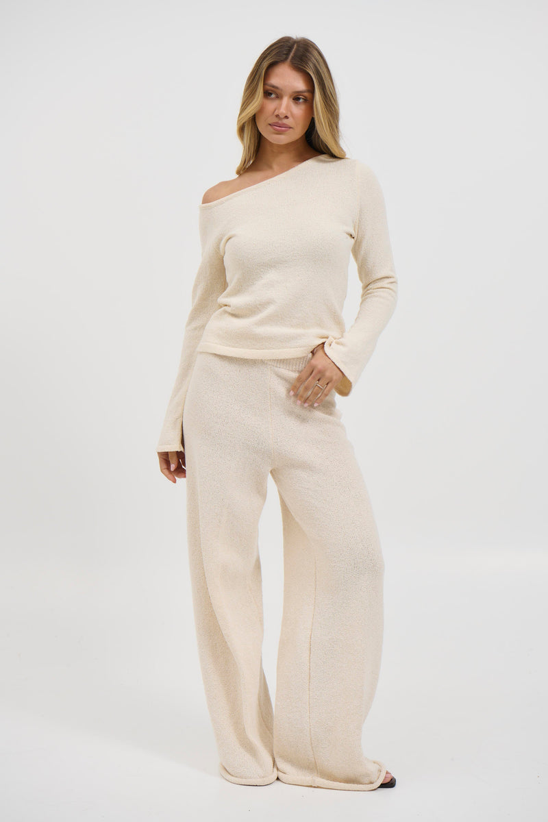 Hannah Long Sleeve Top Cream