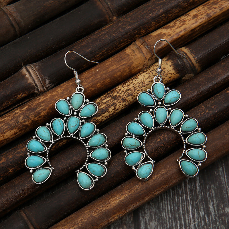 PREORDER: Sage Sky Artificial Turquoise Drop Earrings