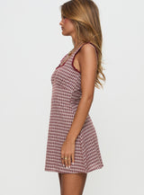 Dasha Mini Dress Red Check Petite