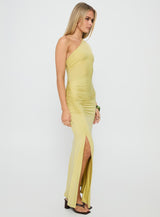 Yvonna Ruched Maxi Dress Citrus