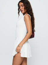 Writing Vows One Shoulder Mini Dress White
