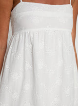 Ortega Mini Dress White Broiderie