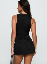 Etiquette Romper Black