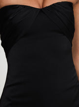 Irena Strapless Mini Dress Black