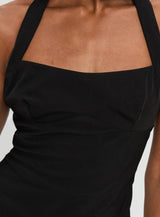 Cabaret Halter Mini Dress Black