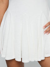 Writing Vows One Shoulder Mini Dress White