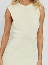 Kandy Knit Mini Dress Cream
