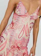 Taisie V-neck Mini Dress Paisley Multi