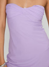 Ilana Strapless Mini Dress Lilac