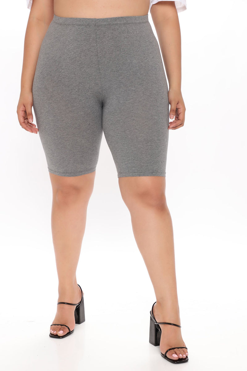 Natalee Biker Shorts - Grey