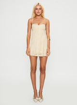 Sparks Fly Mini Dress Cream