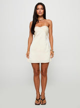 Irena Strapless Mini Dress Champagne