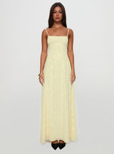 South Of France Maxi Dress Yellow