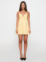 Nicoletta Mini Dress Lemon